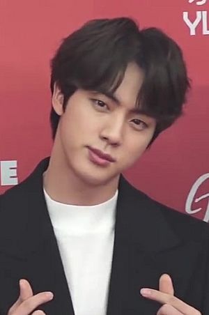 Jin on the 33rd Golden Disc Awards red carpet, 5 January 2019 02.jpg