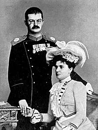 King Alexander I Obrenović of Serbia and Queen Draga, ca. 1900