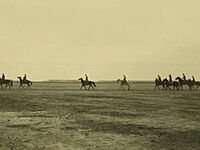 Li Yuanhong riding horse and attend parade