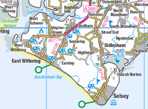 Manhood Peninsula OS map