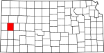 State map highlighting Wichita County