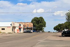 Looking east along Broadway, Penrose's main street