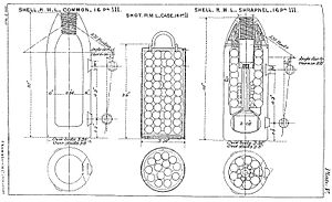RML 16-pounder 12 cwt ammunition diagrams