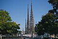 the skeletal spires of Watts Towers