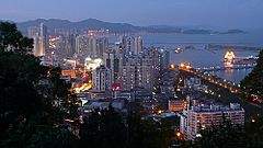 Zhuhai skyline at night