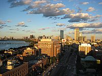 Boston at sunset