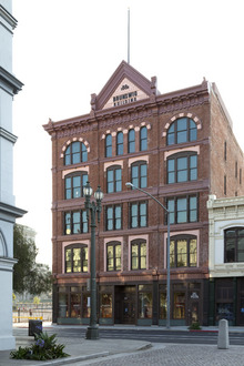 Brunswig Building on Olvera Street in the oldest part of downtown Los Angeles, California LCCN2013632435