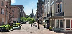 Downtown Cumberland in May 2020