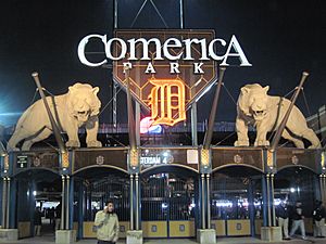 Coamerica Park in Detroit Michigan