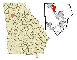 Location in Cobb County and the state of Georgia