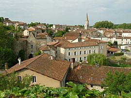 View of Confolens from the Sainte-Catherine hill