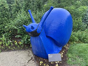 Cracking Art Snail at Newfields