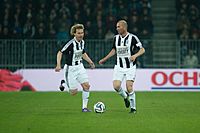 Football against poverty 2014 - Zidane et Nedved