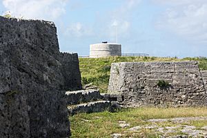 Martello Tower seen from Ferry Island Fort, Ferry Reach, Bermuda 2011