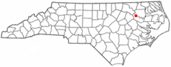 Location of Hamilton, North Carolina