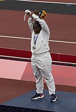 Raven Saunders podium protest Tokyo.jpg