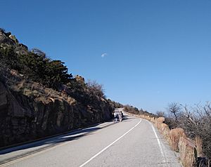 Road up Mount Scott, OK