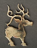 Standing deer (2), Western Zhou, 11-9th century BCE