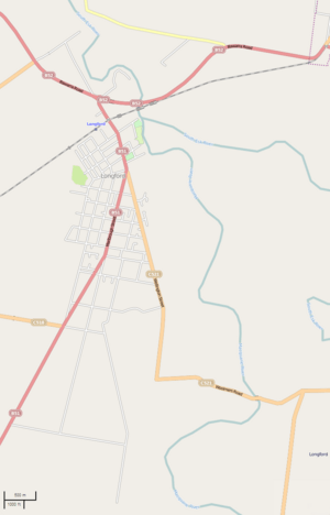 Street Map of Longford, Tasmania, Australia