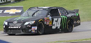 54 Sam Hornish Jr drivers side rain NASCAR Nationwide 2014 Gardner Denver 200 at Road America