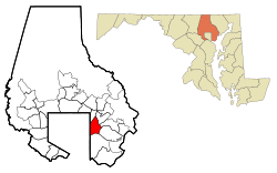 Location of Rosedale, Maryland