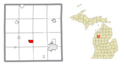 Location within Wexford County