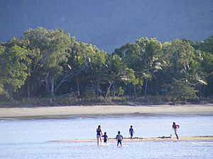 Children on tropical beach