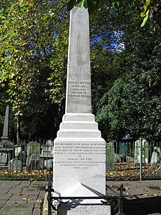 Daniel Defoe monument Bunhill Fields