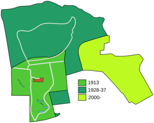 Edinburgh zoo plan of land with dates of development