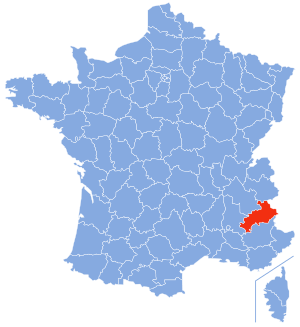 Location of Hautes-Alpes in France