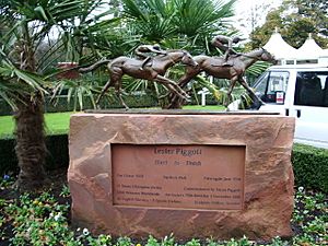 Haydock Park Racecourse, Statue to Lester Piggott - geograph.org.uk - 606640