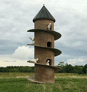 Johnsons' Goat Tower, brightened