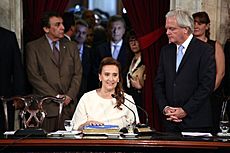 Jura de Gabriela Michetti en el Congreso