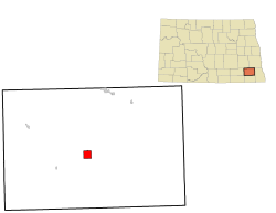 Location of Lisbon, North Dakota