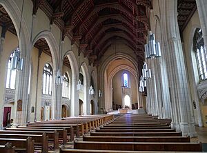 Nave of Saint Benedict's Church, Ealing Abbey (Northwest Facing View - 02)