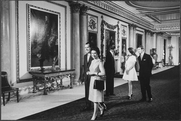 President Nixon visiting Buckingham Palace with Britain's royal family - NARA - 194606