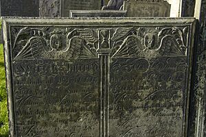 Swithland slate gravestone,Wymeswold churchyard,Leicestershire