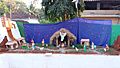 Traditional Christmas Crib Outside a Catholic Church in Goa India