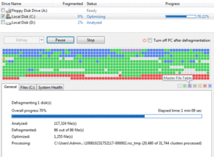 Auslogics disk defrag