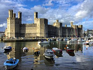 Caernarfon Castle built from 1283