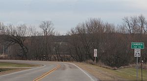 Cambria Wisconsin Sign on County P