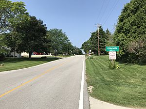 Looking west at Gibbsville