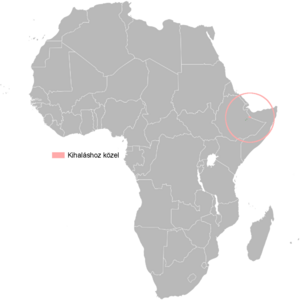 Heteromirafra archeri distribution map.png