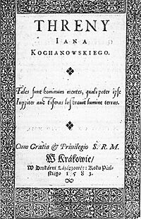 Kochanowski - Treny (1583)