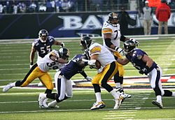 Roethlisberger being sacked