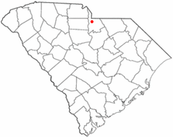 Location of Lancaster, South Carolina