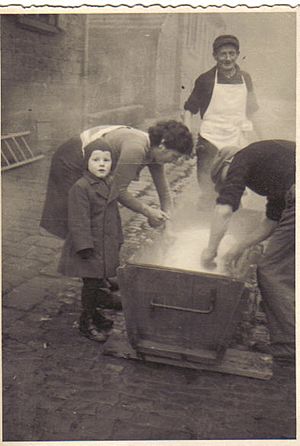 Schlachtfest in Fischbach, 1944