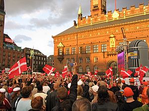 Soccer crowd Copenhagen