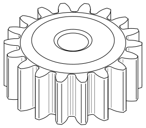 Spur Gear 12mm, 18t