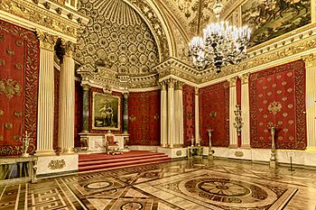 The throne of Empress Catherine II of Russia